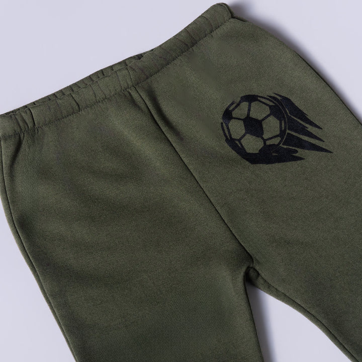Boys Twin Pack Joggers (Olive And Charcoal)