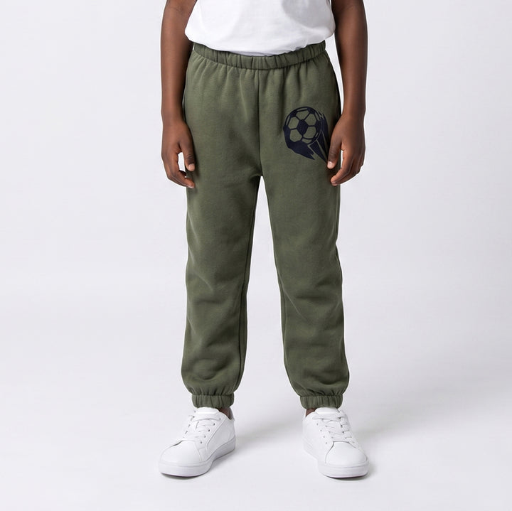 Boys Twin Pack Joggers (Olive And Charcoal)