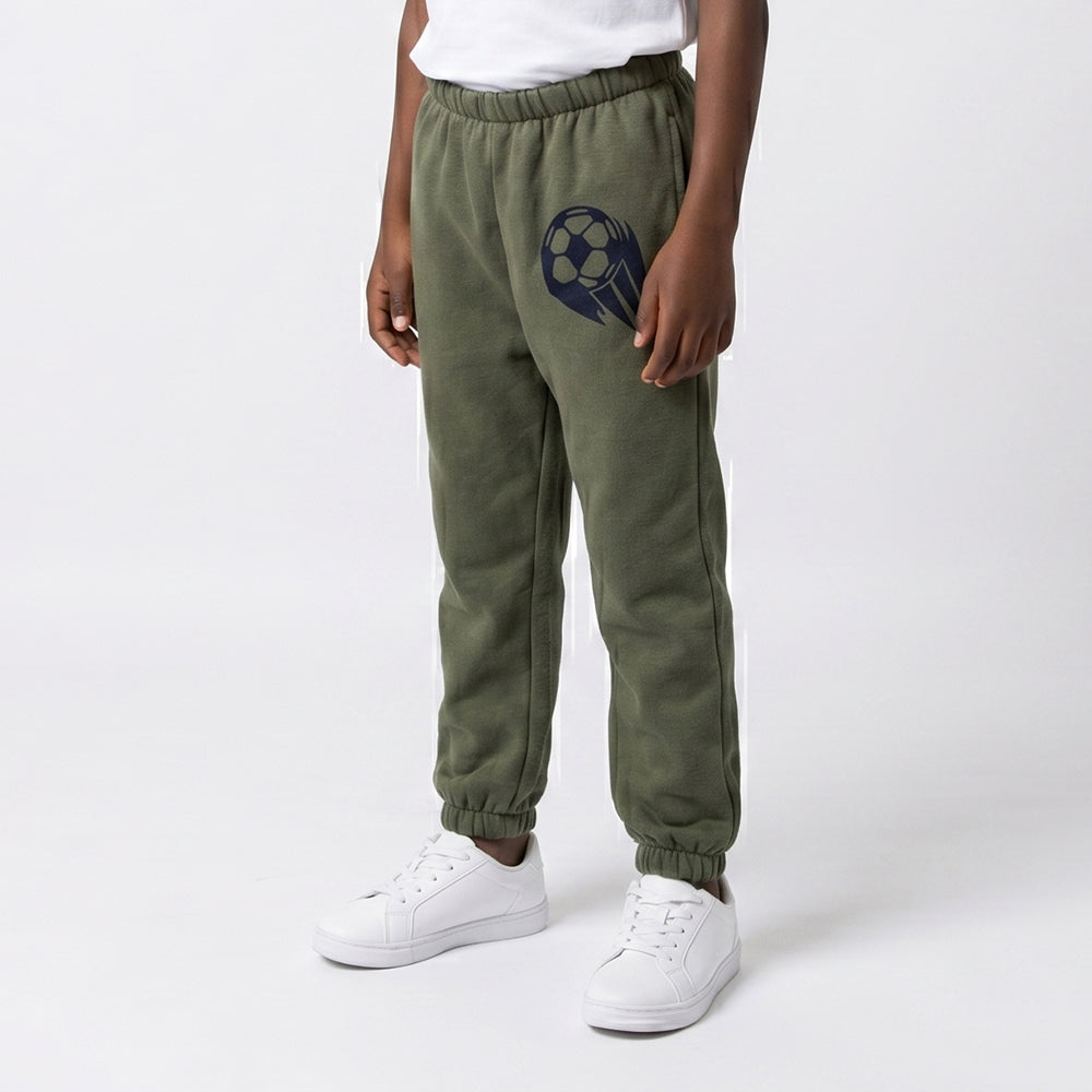 Boys Twin Pack Joggers (Olive And Charcoal)