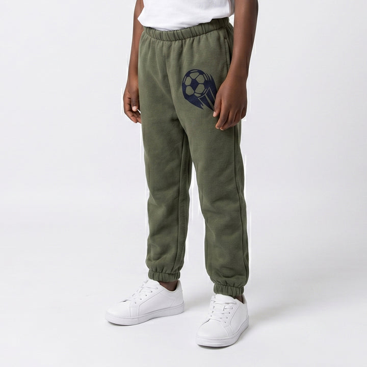 Boys Twin Pack Joggers (Olive And Charcoal)