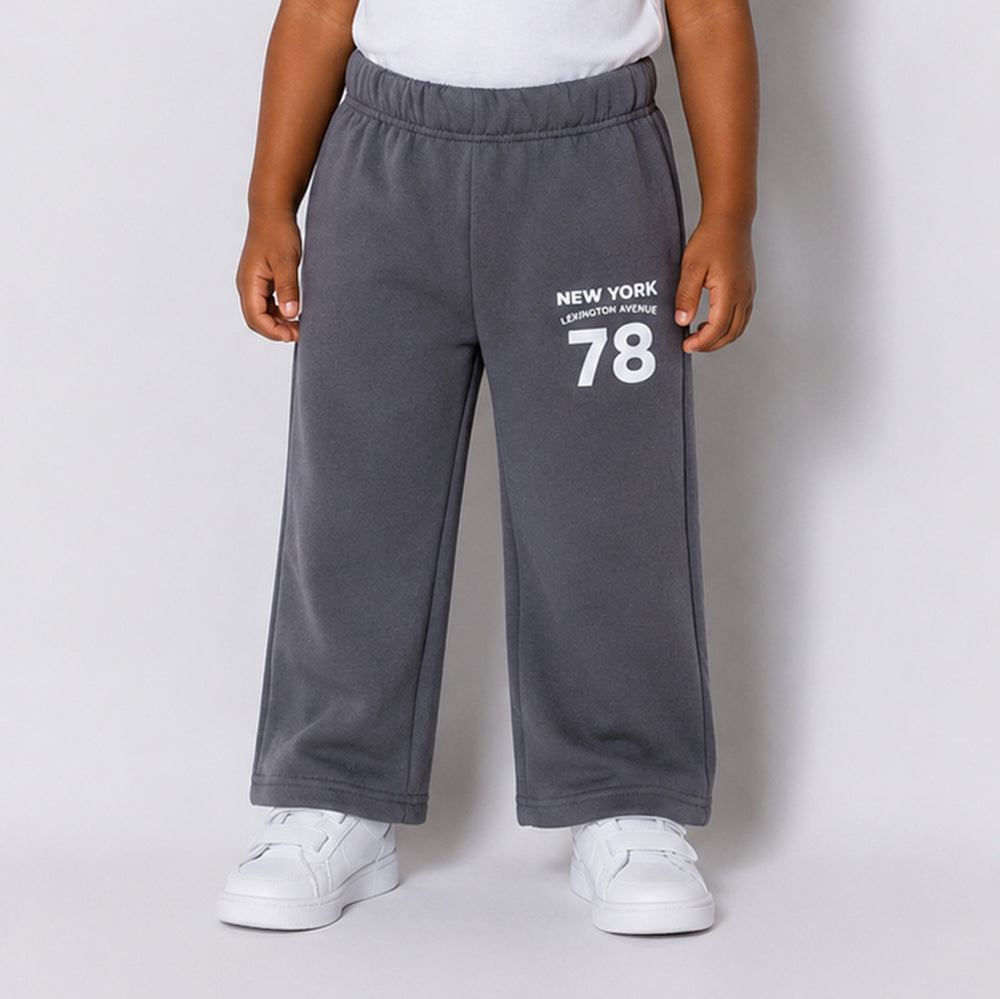 Boys Dark Grey Wide Leg Joggers