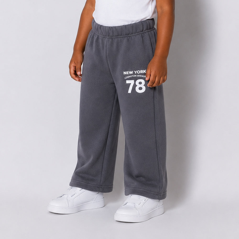 Boys Dark Grey Wide Leg Joggers