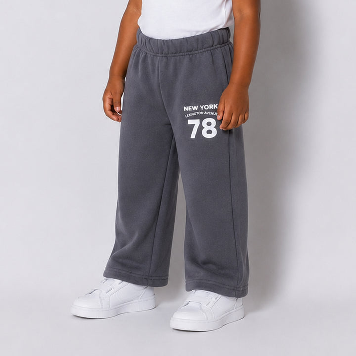 Boys Dark Grey Wide Leg Joggers