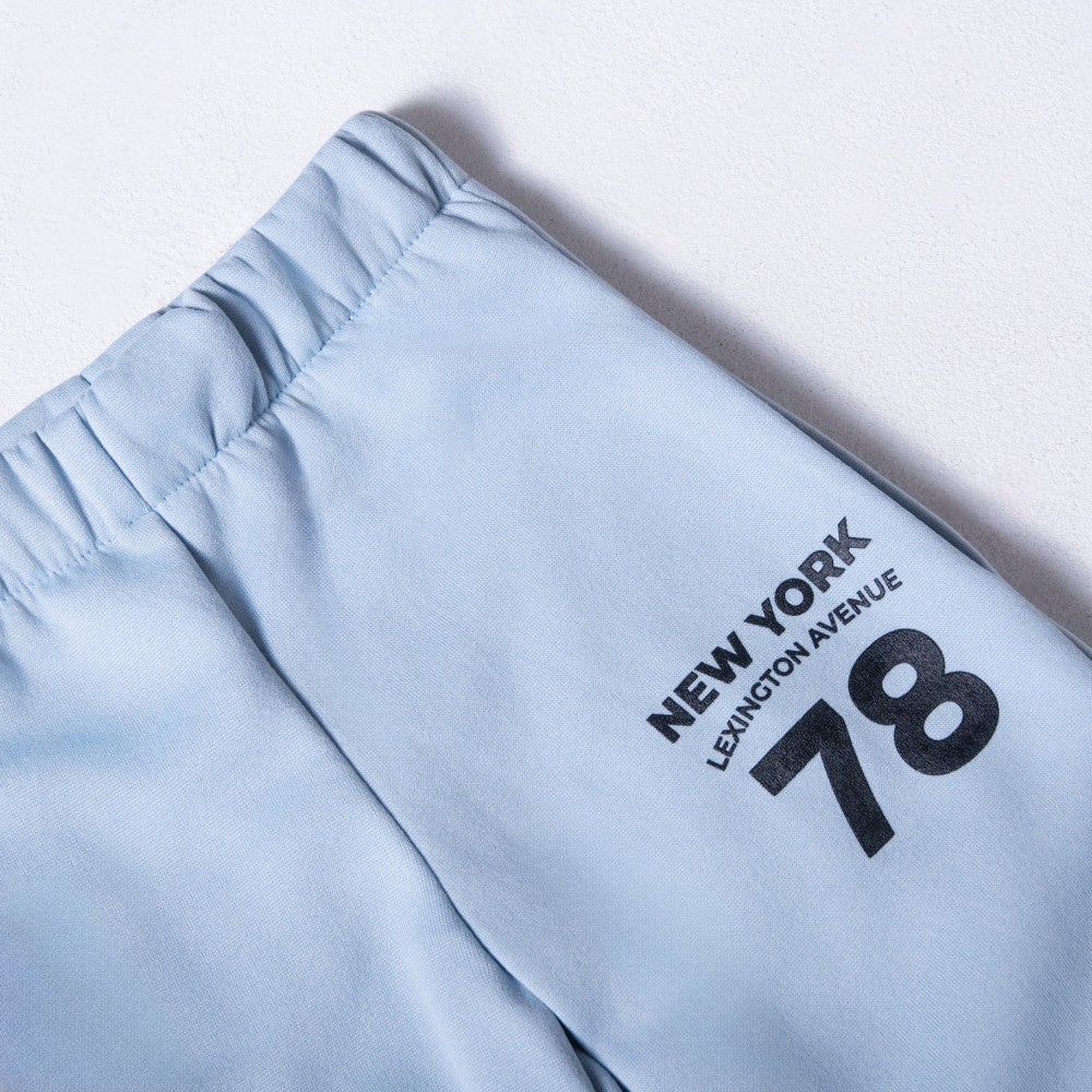 Boys Light Blue Wide Leg Joggers