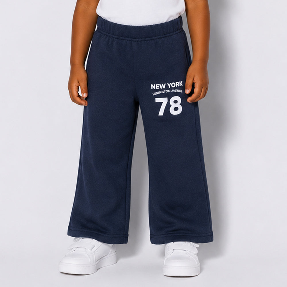 Boys Navy Wide Leg Joggers