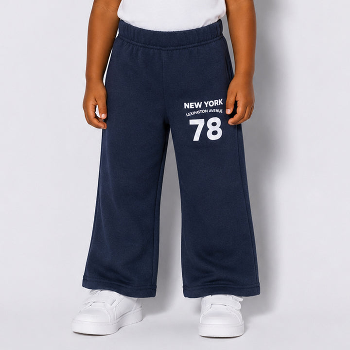Boys Navy Wide Leg Joggers