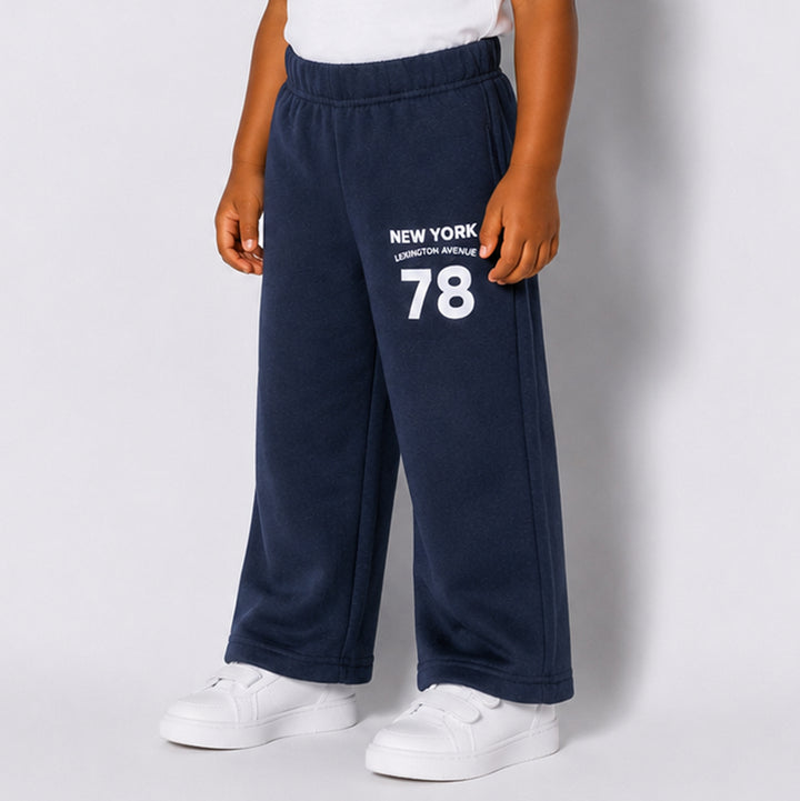 Boys Navy Wide Leg Joggers