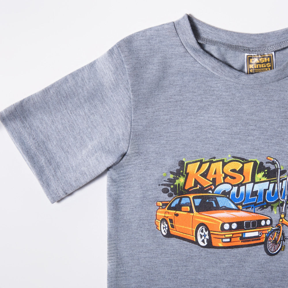 Boys Grey Printed Tee
