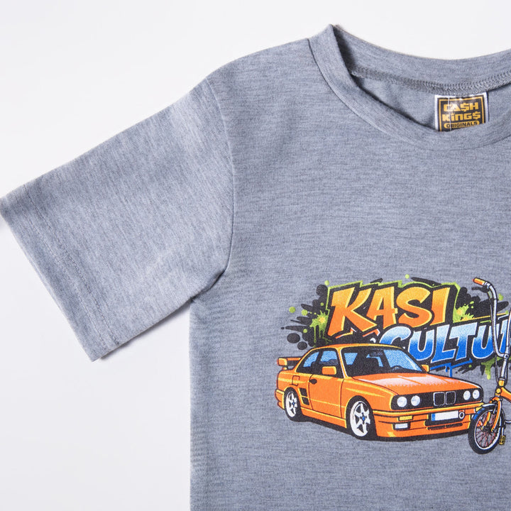 Boys Grey Printed Tee
