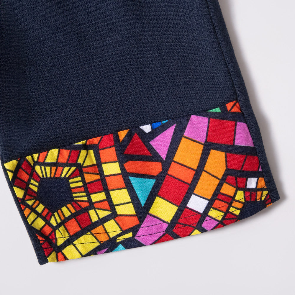 Boys Navy Wax Print Set