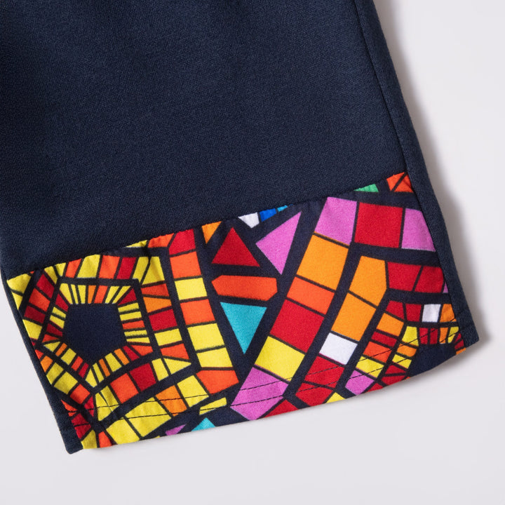 Boys Navy Wax Print Set
