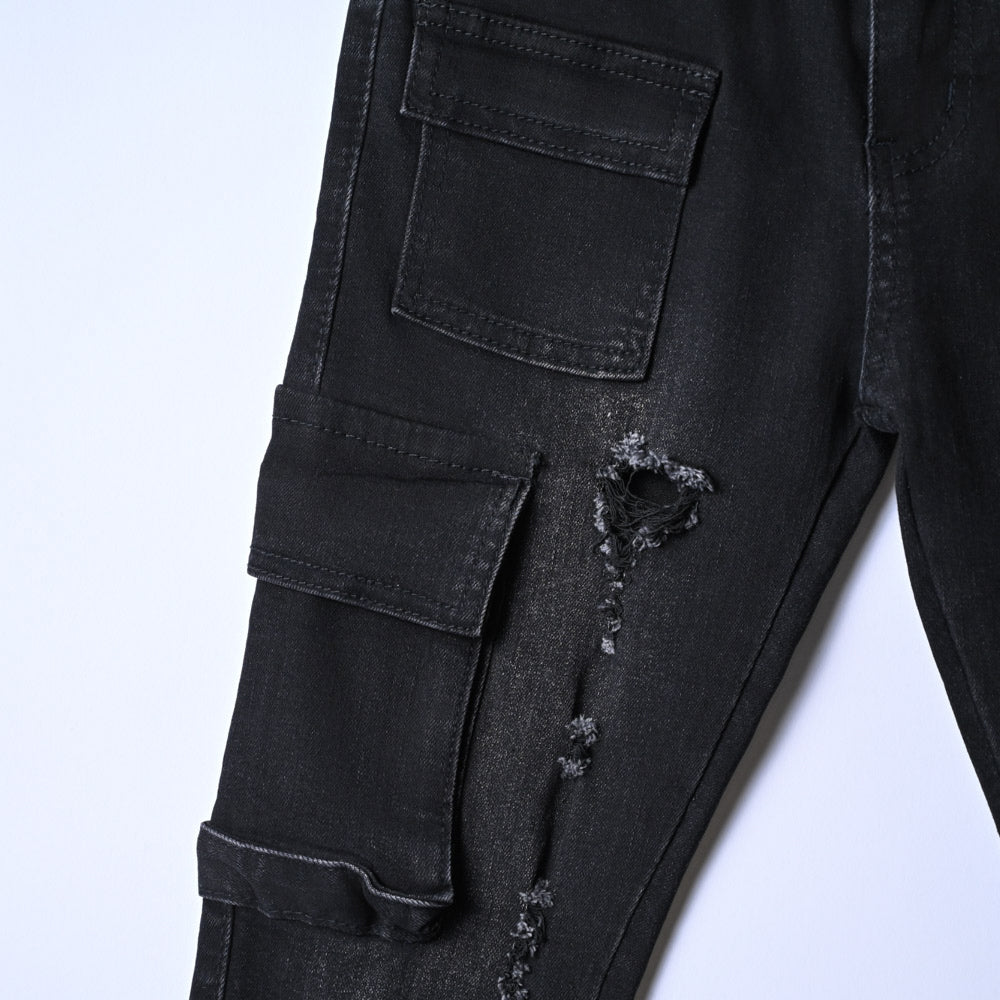 Boys 4 Pocket Black Denim Jeans