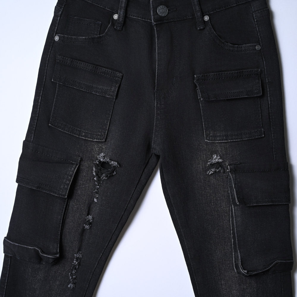 Boys 4 Pocket Black Denim Jeans