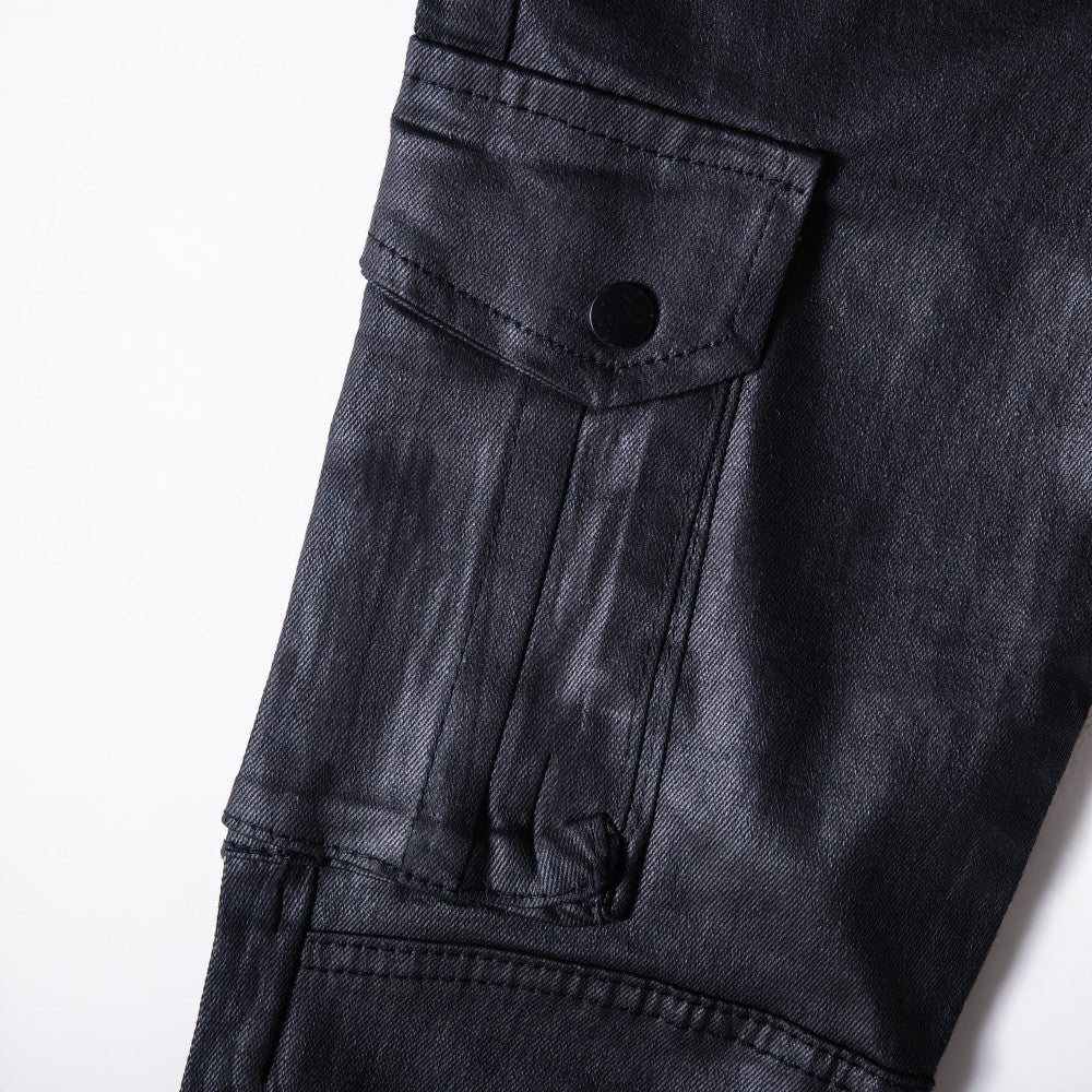 Boys Black Cargo Jeans