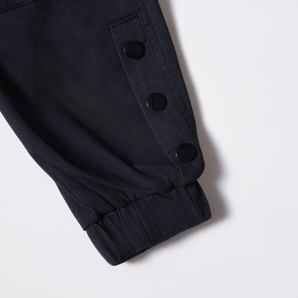 Boys Zip Black Cargo Jogger