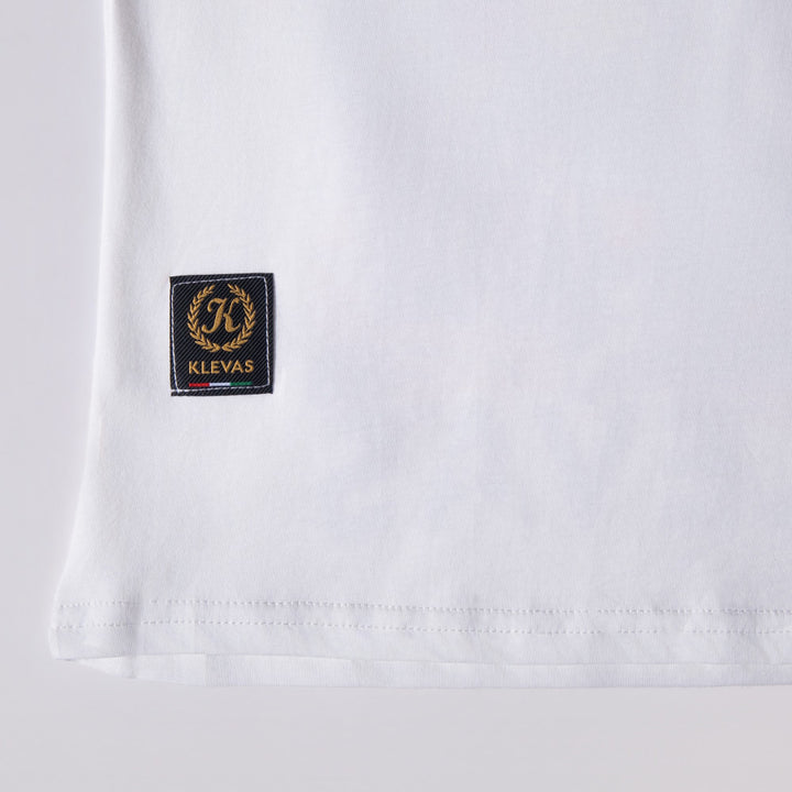 Boys Printed White Tee