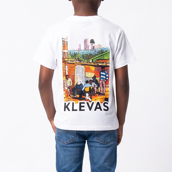 Boys Printed White Tee