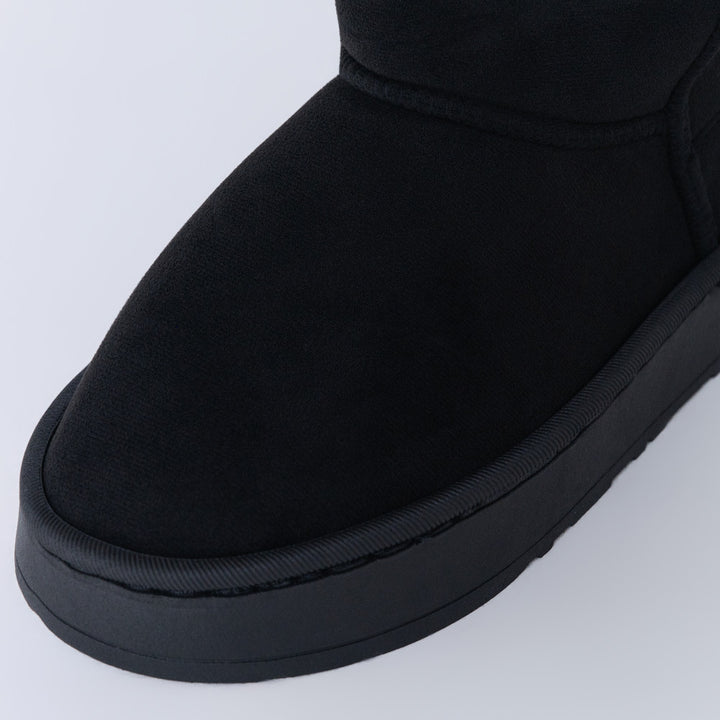 Ladies Slip On Black Boots