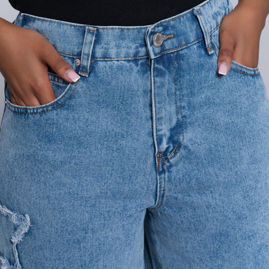 Ladies Denim Jort