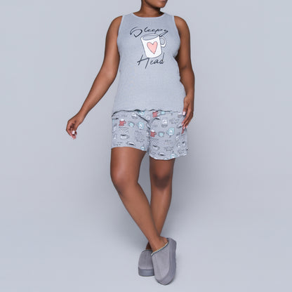 Grey Sleepy Head Pyjama Set