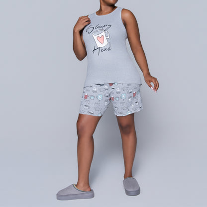 Grey Sleepy Head Pyjama Set