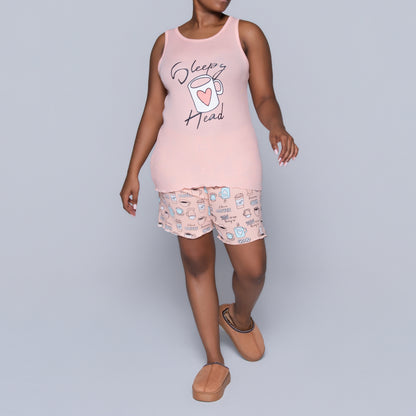 Pink Sleepy Head Pyjama Set