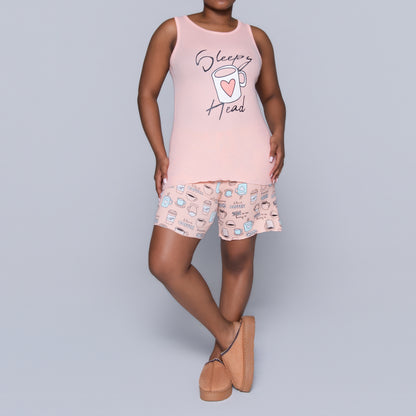 Pink Sleepy Head Pyjama Set