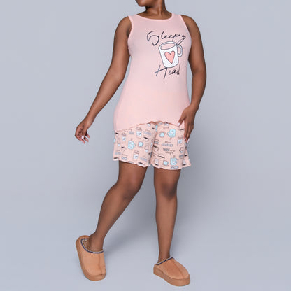 Pink Sleepy Head Pyjama Set