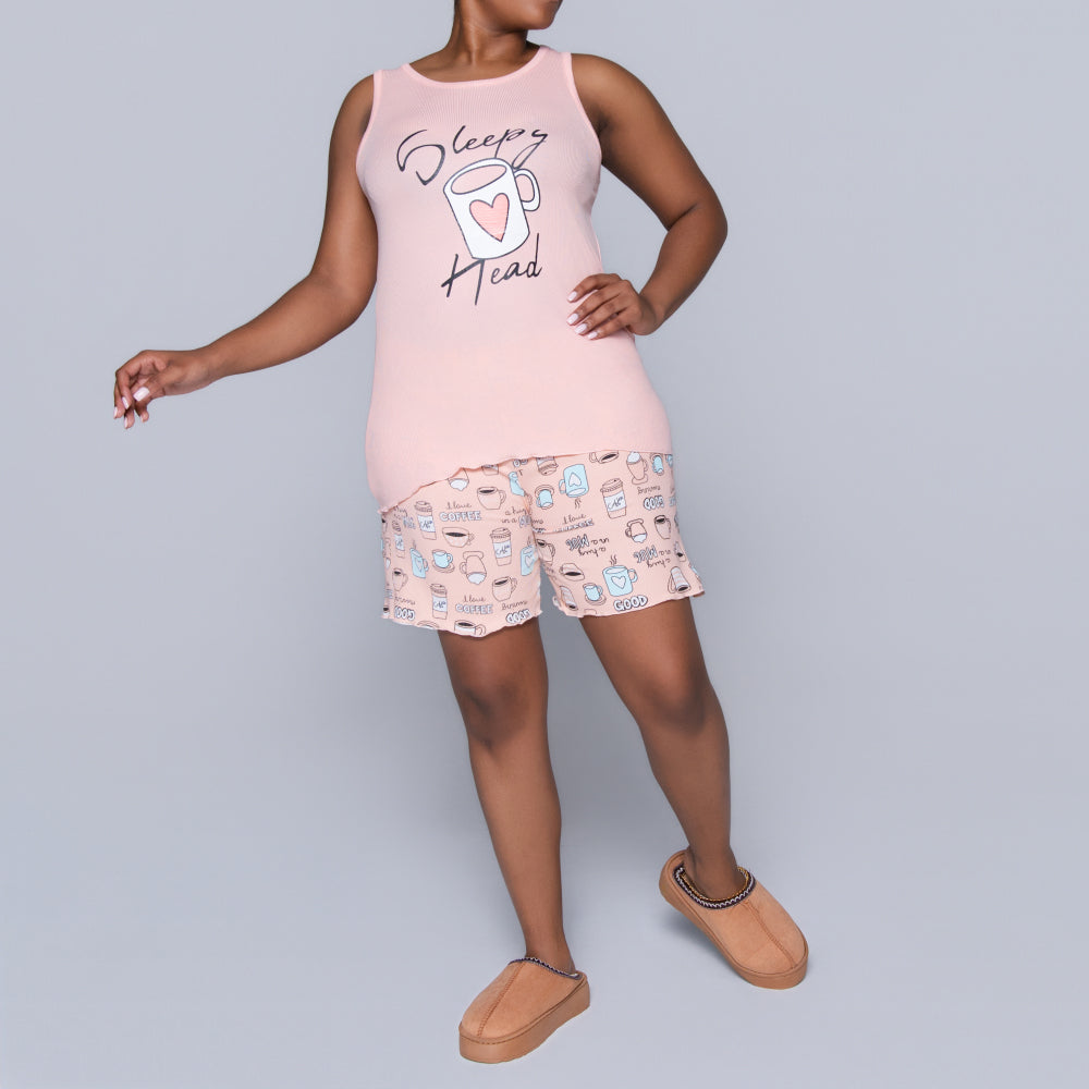 Pink Sleepy Head Pyjama Set
