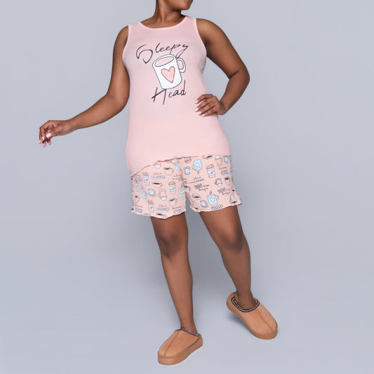 Pink Sleepy Head Pyjama Set