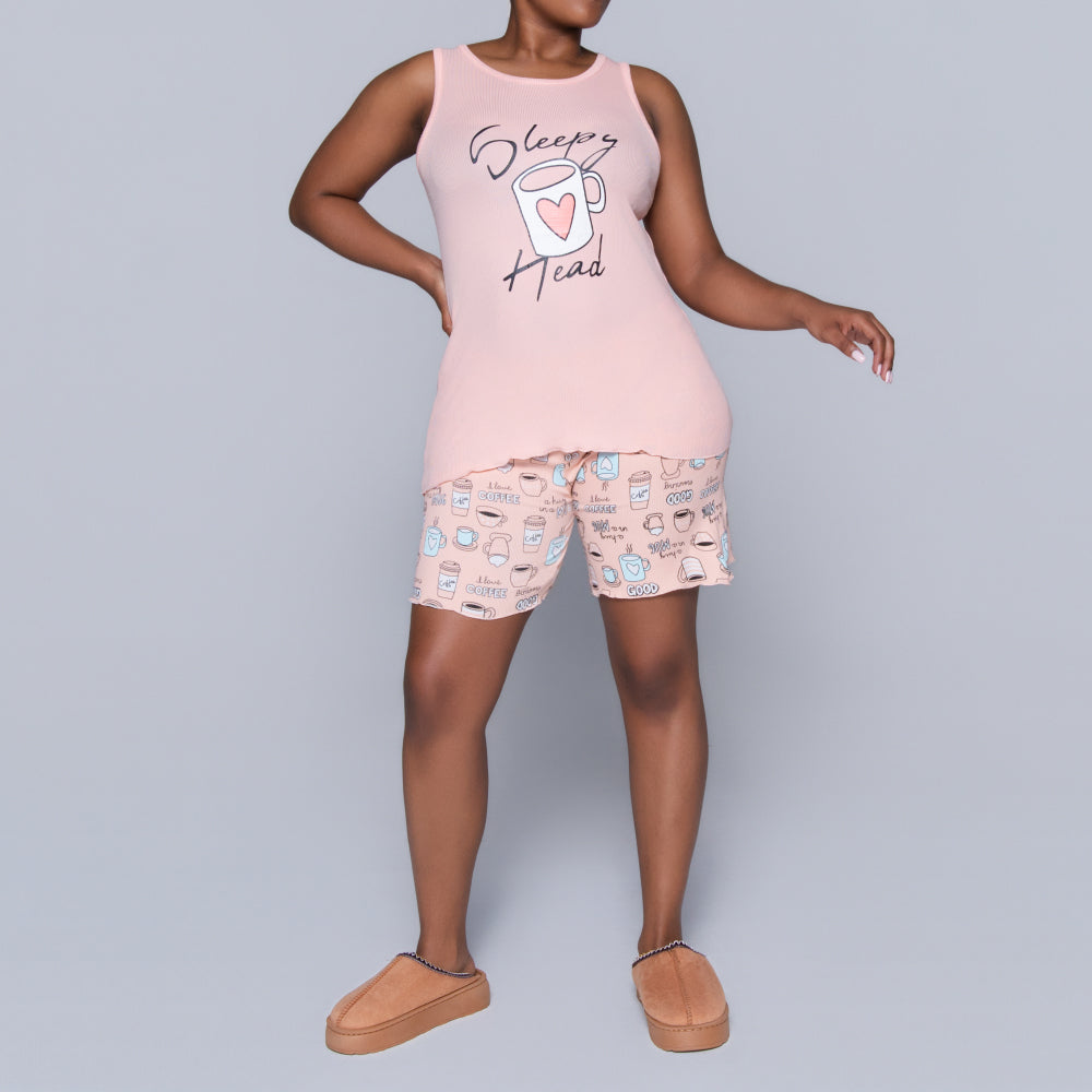 Pink Sleepy Head Pyjama Set
