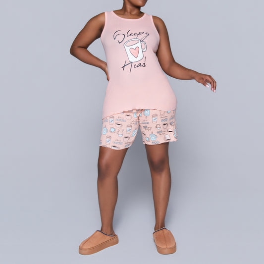 Pink Sleepy Head Pyjama Set