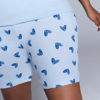 Blue Cuddles Edit Shorty Pyjamas Set