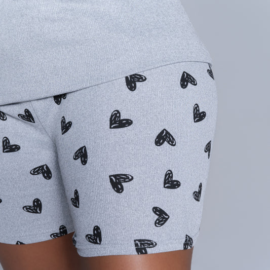 Grey Cuddles Edit Shorty Pyjamas Set