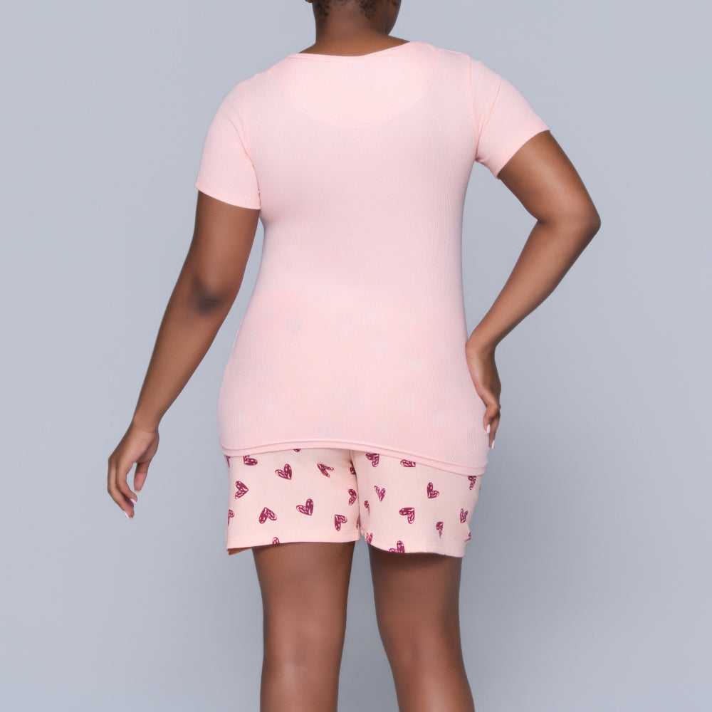 Pink Cuddles Edit Shorty Pyjamas Set