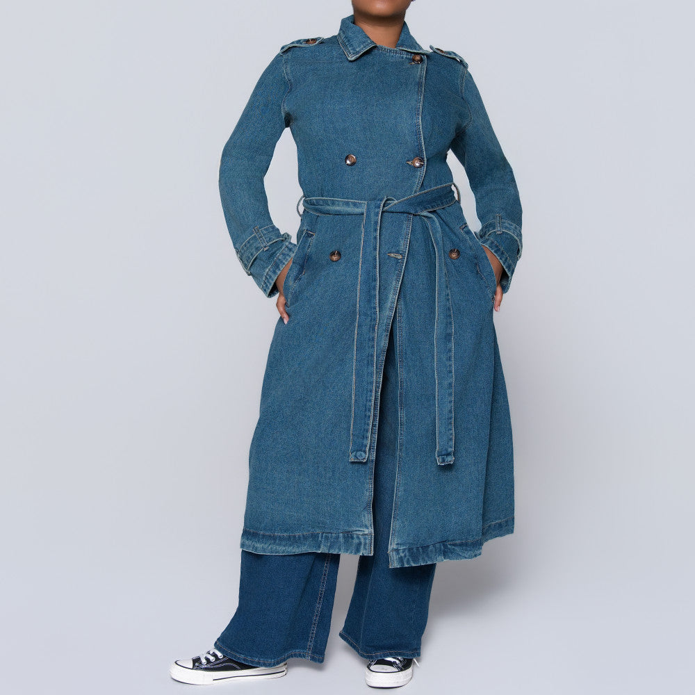 Denim Trench Coat