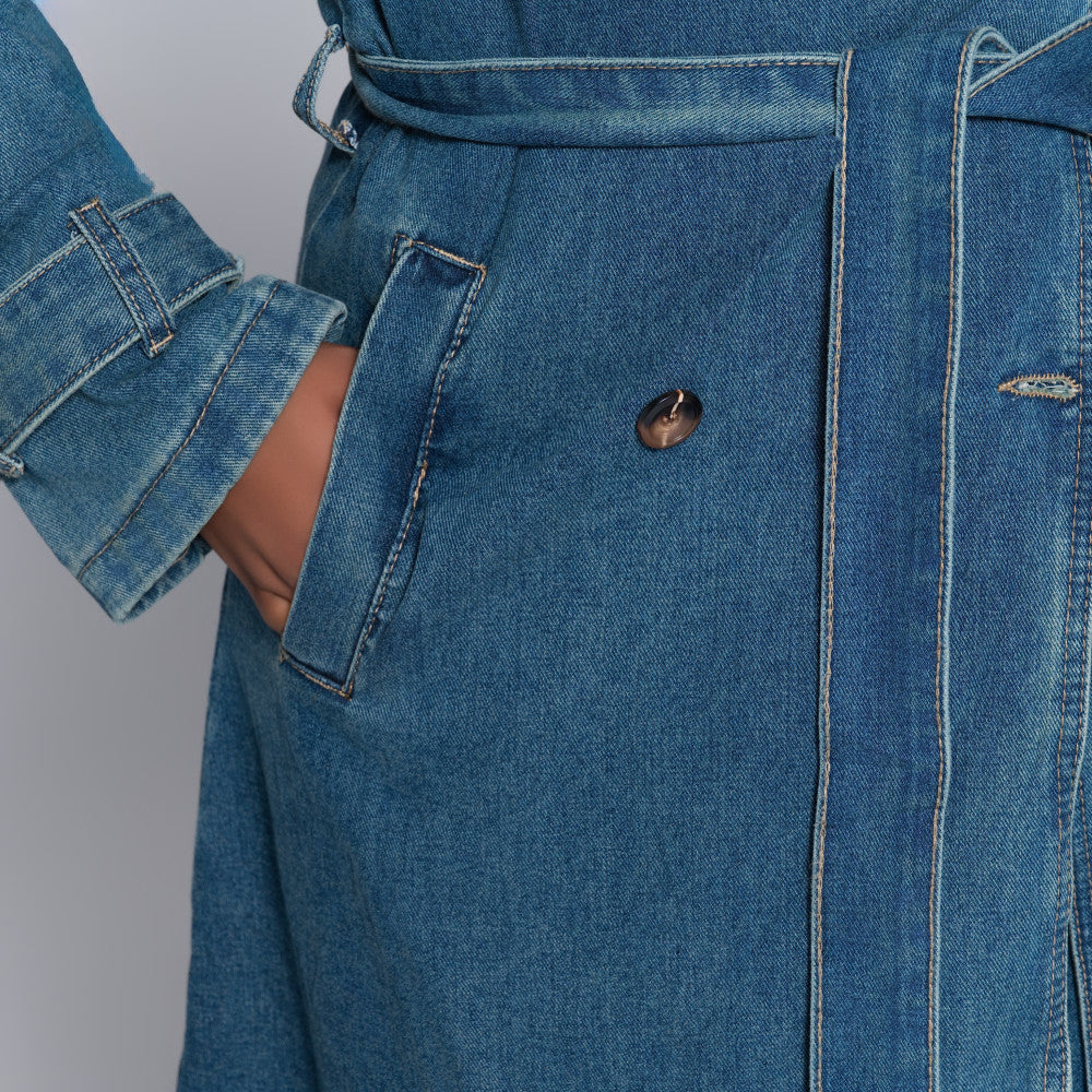 Denim Trench Coat