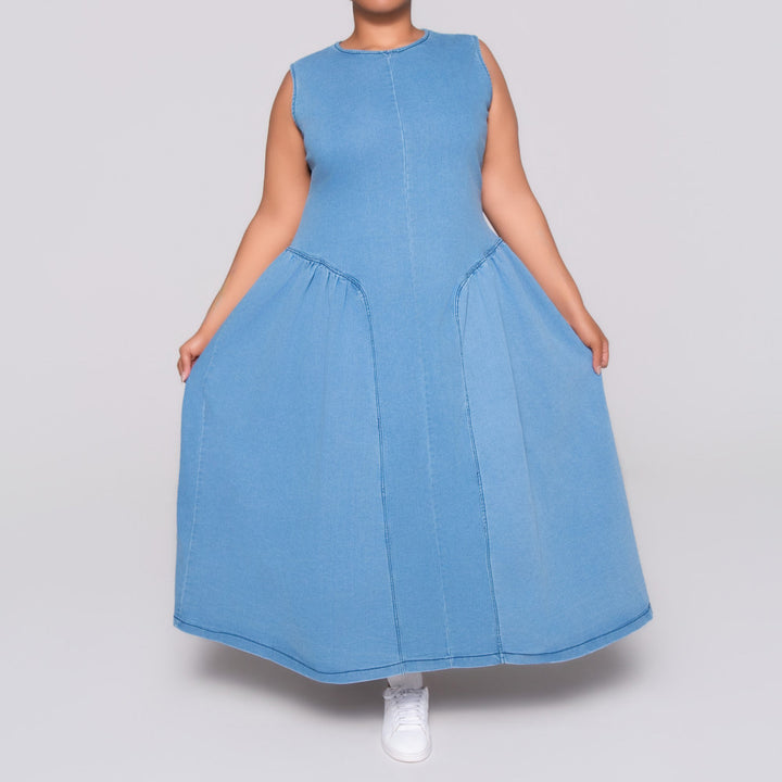 Sleeveless Denim Dress