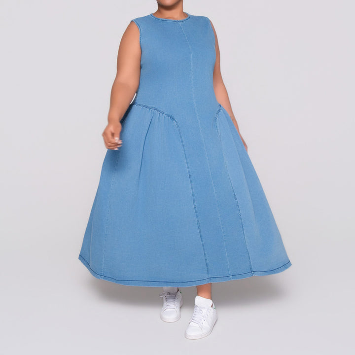 Sleeveless Denim Dress
