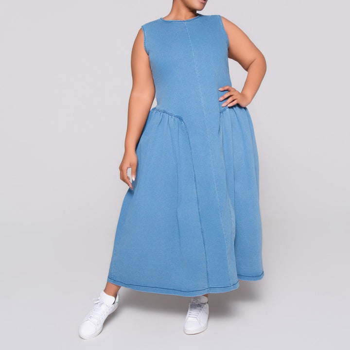 Sleeveless Denim Dress
