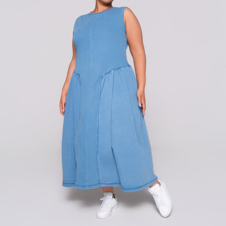 Sleeveless Denim Dress