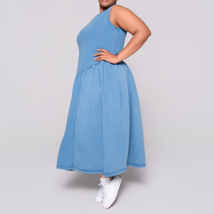Sleeveless Denim Dress