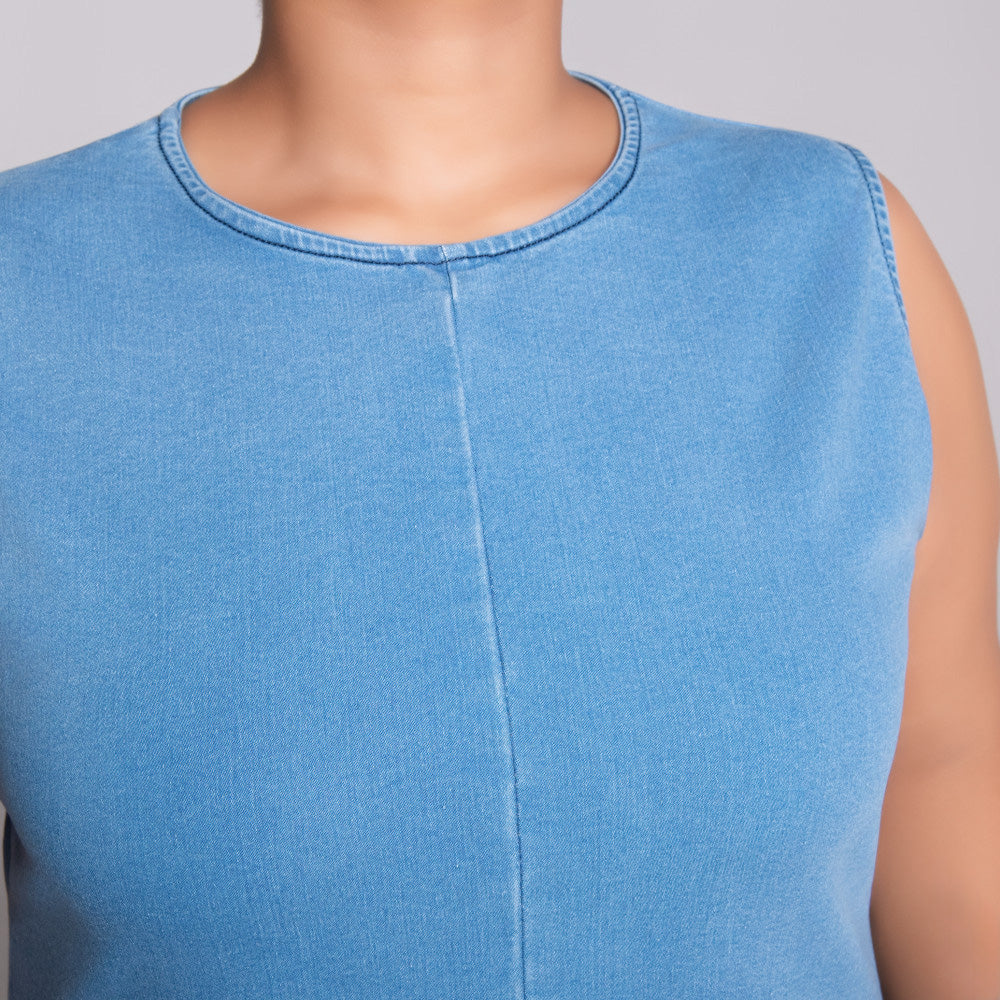 Sleeveless Denim Dress