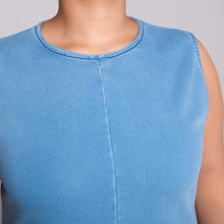 Sleeveless Denim Dress