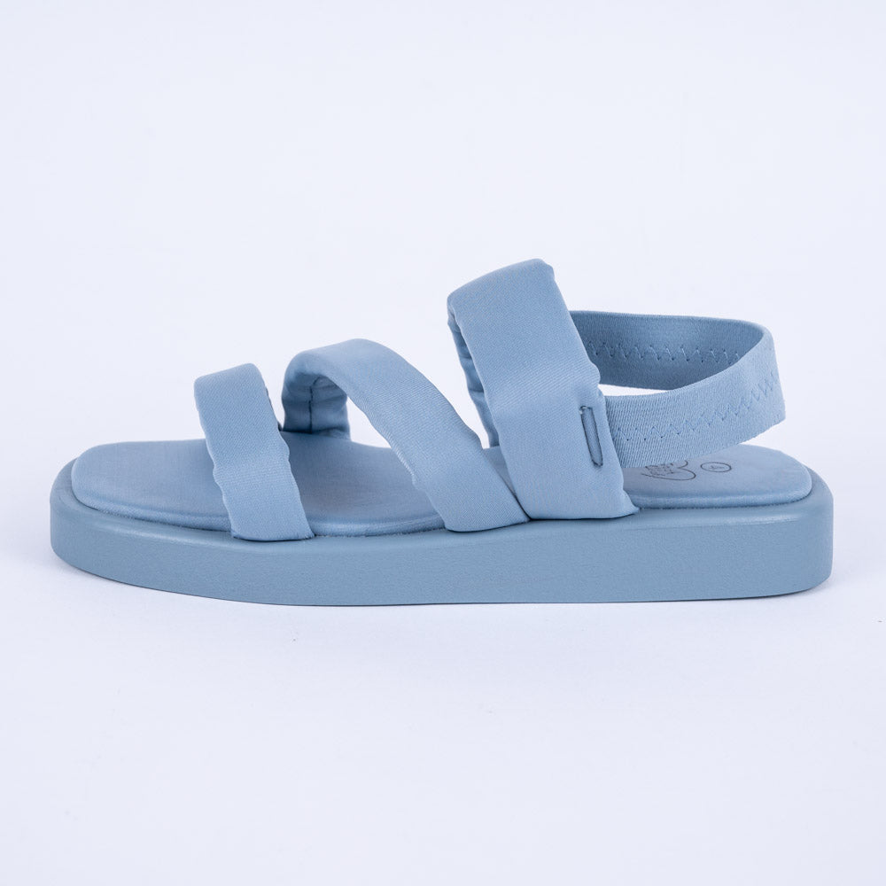 Ladies Blue Ankle Strap Chunky Sandals