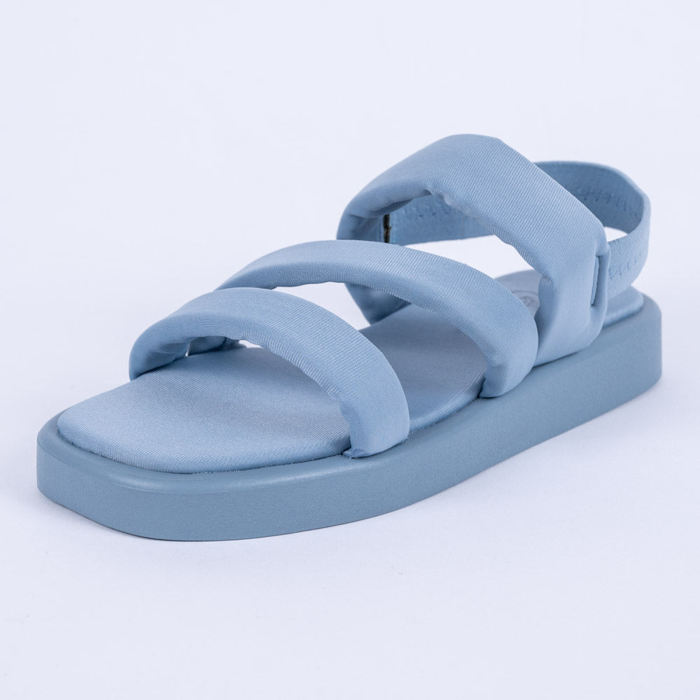 Ladies Blue Ankle Strap Chunky Sandals
