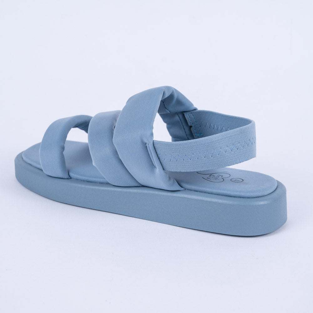 Ladies Blue Ankle Strap Chunky Sandals