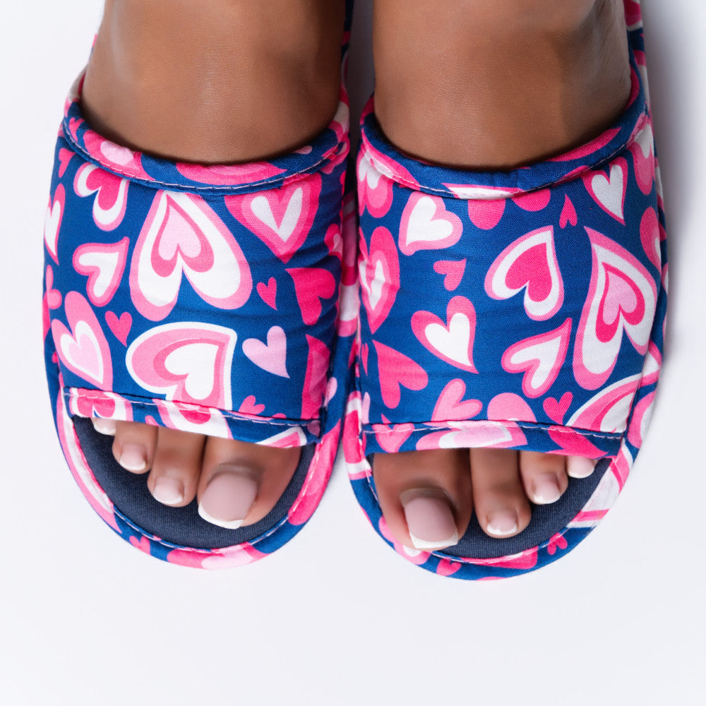 Ladies Navy Slippers