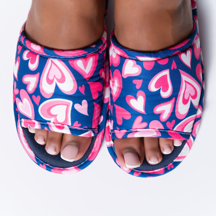 Ladies Navy Slippers