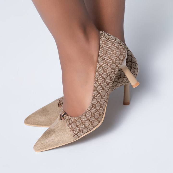 Ladies Buckle Trim Heel